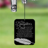 Our Daughter's Dash Memorial Wind Chime sail featuring poem "Our daughter's dash still carries on" — personalized with daughter's name and dates