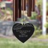 Whispers of Love 36" bronze colored, personalized memorial chime is personalized with your loved one's name and dates
