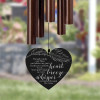 Whispers of Love 36" bronze colored, personalized memorial chime has a poem on the front