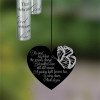 Personalized memorial wind chime to remember mom has a beautiful poem on the front of the sail.