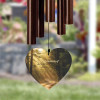 My Dear Husband memorial wind chime is personalized with husband's name and dates on the backside of the sail