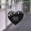 My Brother Lives On memorial wind  chime is personalized with his name and dates on the back of the chime sail.