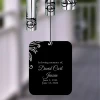 Back of Our Broken Chain Chime sail personalized with loved one's name and dates — memorial remembrance wind chime