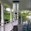 Our Broken Chain Chime tubes engraved "Memories keep those we love in our hearts" — 40" aluminum memorial chime