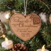 Personalized Piece of My Heart rustic pine wood memorial ornament engraved with name and dates