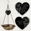The Son We Dearly Love memorial bird bath with remembrance verse and personalized with his name and dates.