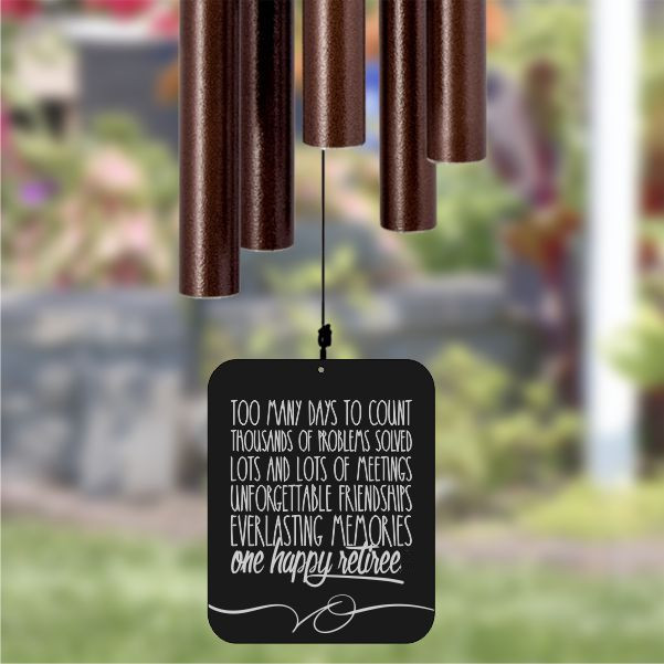 One Happy Retiree Personalized Retirement Wind Chime