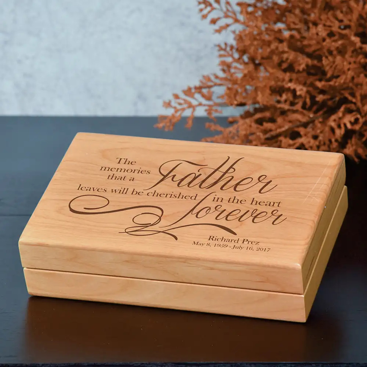 BALZAC EXTRA “THE GRAVE” BOX Dad Bereavement Gift - Memories of Father Keepsake Box
