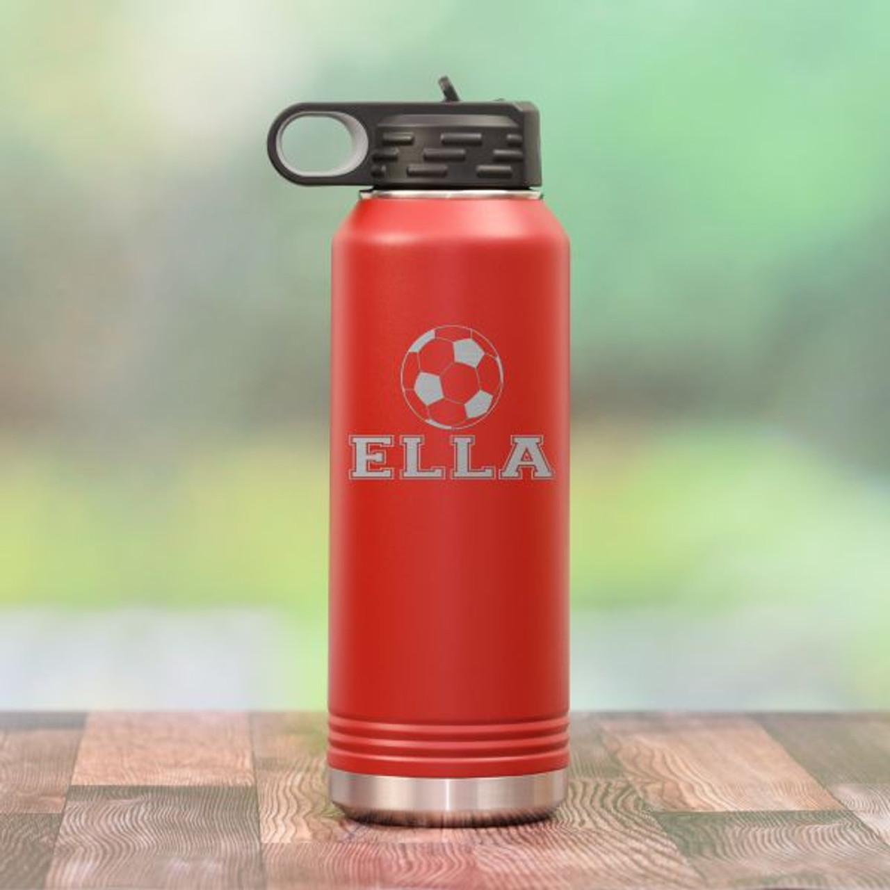 Soccer Ball Engraved Water Bottle - Groovy Girl Gifts