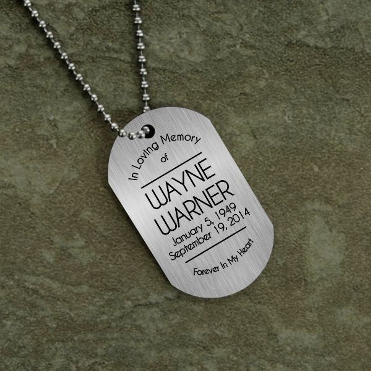 Custom Baptism Dog Tag Necklace