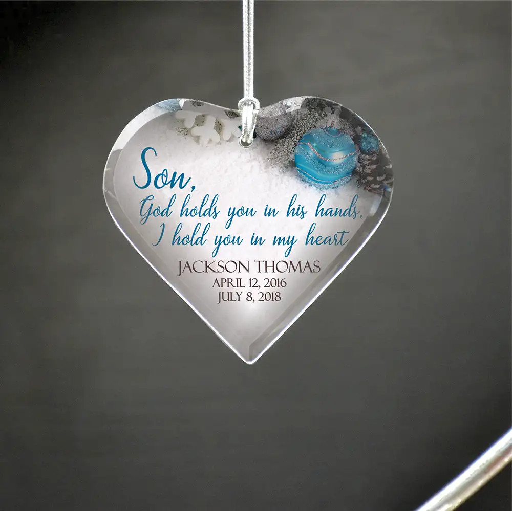 My Son in Heaven Ornament – Personalized Memorial Ornament