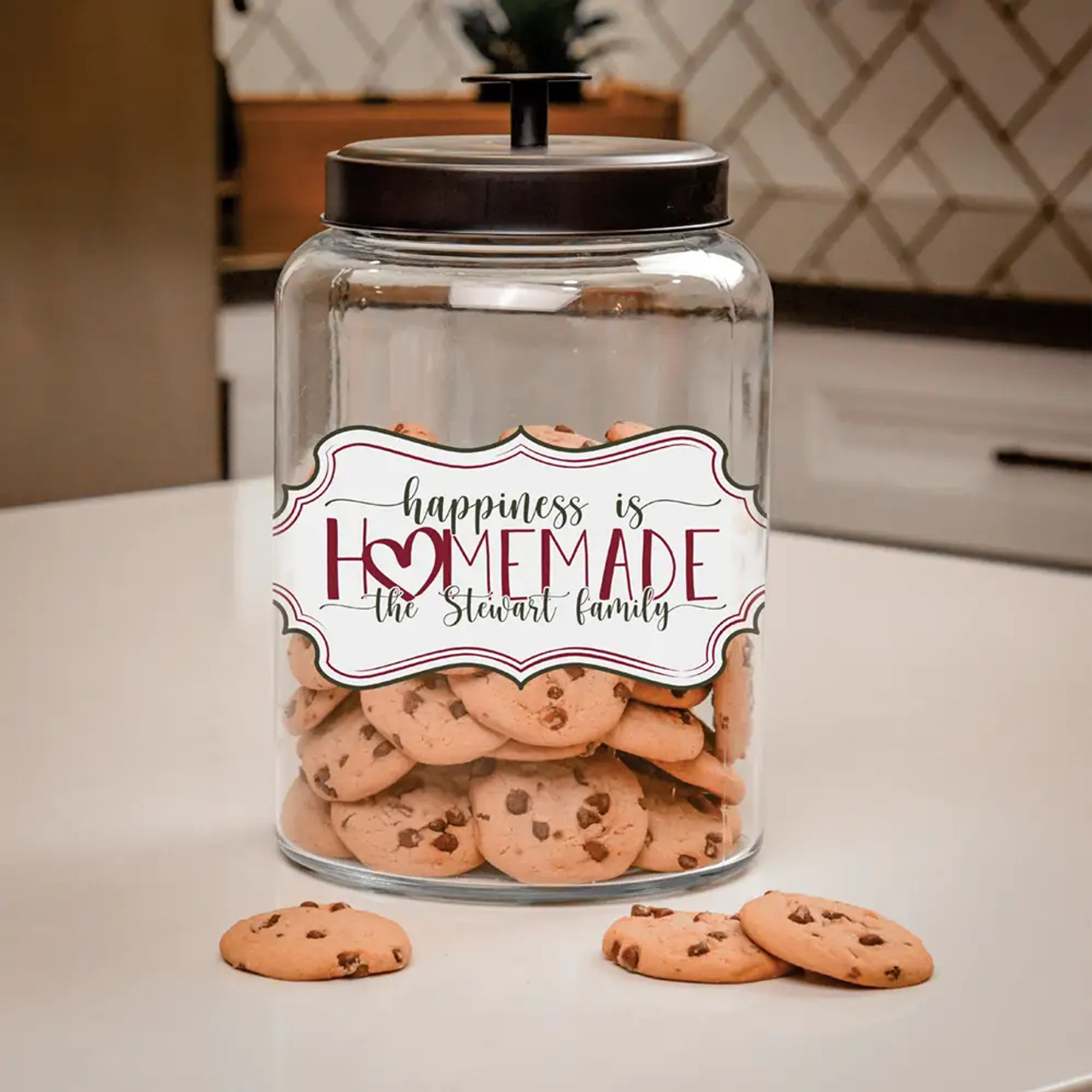 Happiness Is Homemade Stoneware Cookie Jar