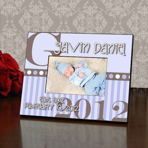 Baby Boy Personalized Color Picture Frame