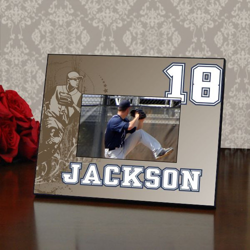 Retro Personalized Baseball Picture Frame