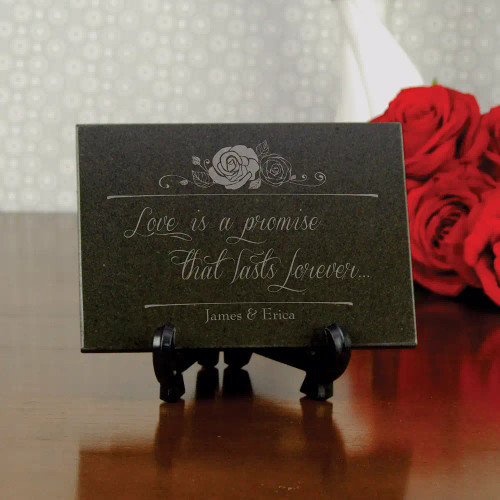 Love is a Promise Personalized Couples Plaque