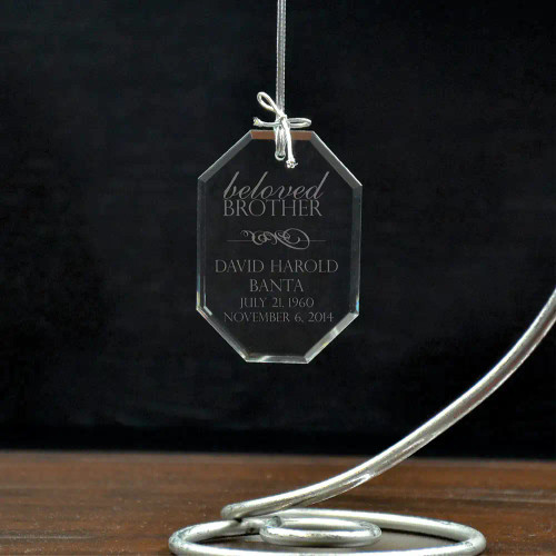 Beloved Brother Personalized Memorial Ornament