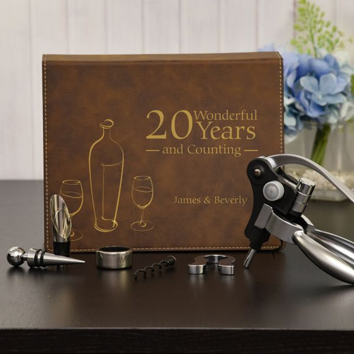Happy Anniversary Personalized Wine Gift Set