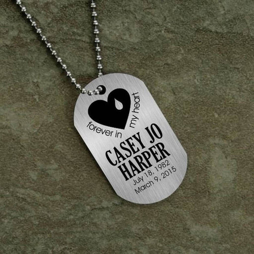 In My Heart Memorial Dog Tag