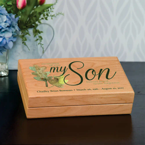Mementos of My Son Keepsake Box Personalized