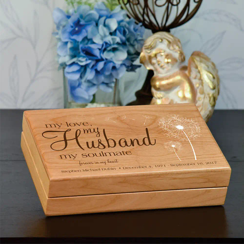 My Husband Keepsake Box is Personalized with Name and Date