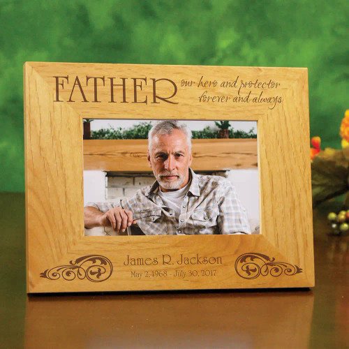 Engraved Memorial Frame for Dad