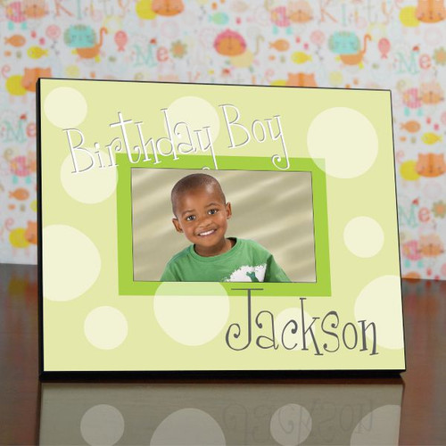 Personalized Birthday Frame shown in Green