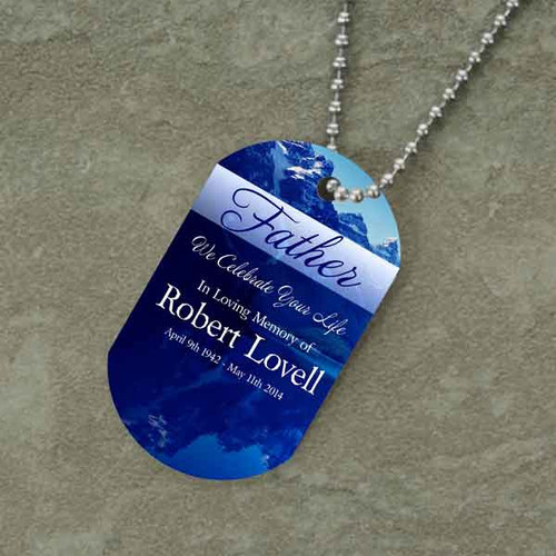 Father We Celebrate Your Life Memorial Dog Tag