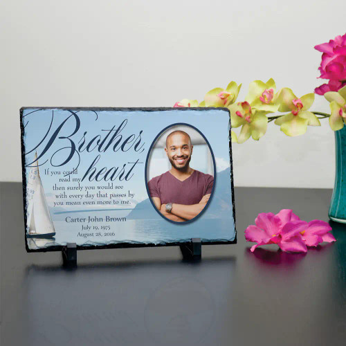 Brother in My Heart Personalized Memorial Plaque
