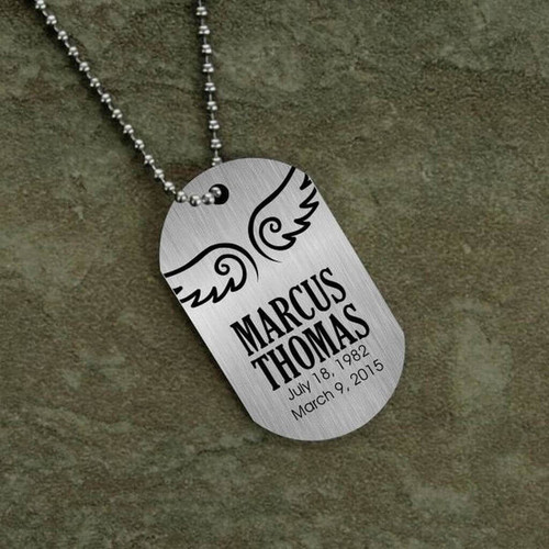 An Angel Memorial Dog Tag