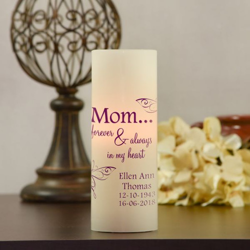 Personalized Loss of Mother LED Candle