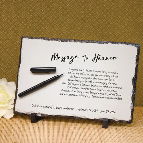 Message to Heaven Personalized Memorial  Plaque