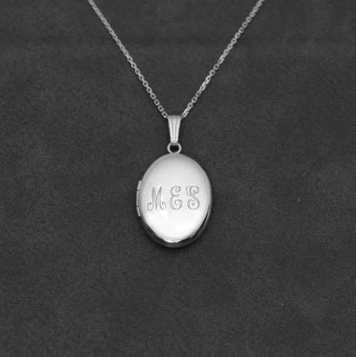 Personalized Oval Locket Necklace