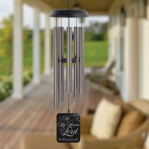 We Will Serve the Lord Pewter Wind Chime