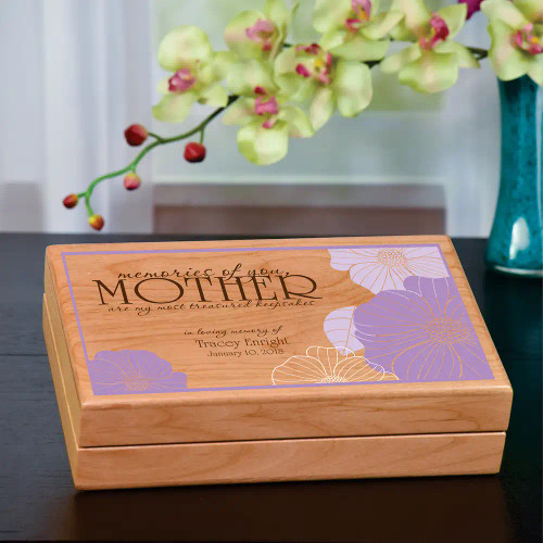 Memories of you, Mother Keepsake Box Personalized with Name and Dates