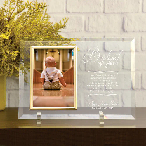 Baptized In Christ Glass Picture Frame