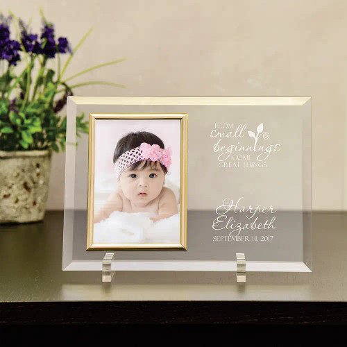 Small Beginnings Personalized Glass Baby Frame