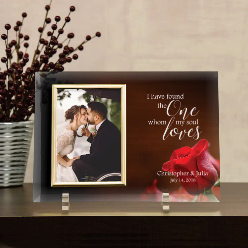 The One My Soul Loves Personalized Glass Frame