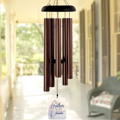 Personalized memorial wind chimes for loss of brother