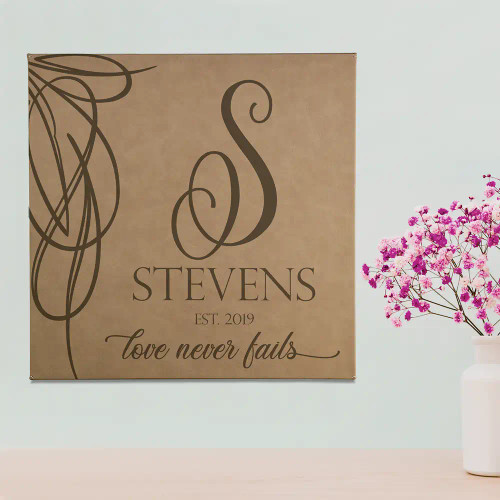 Love Never Fails Personalized Family Wall Art