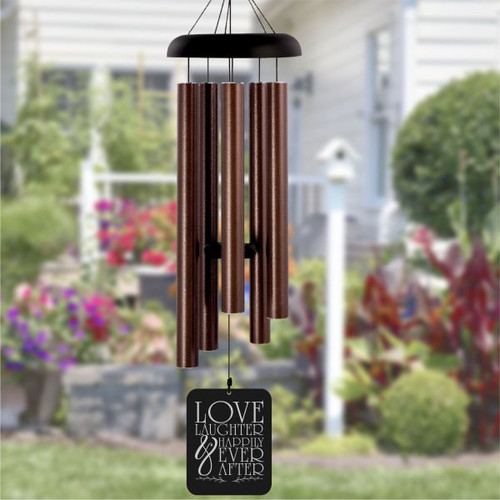 Love Laughter Wedding Personalized Wind Chime