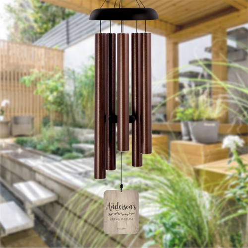 Personalized wind chimes for wedding gift