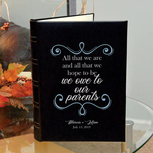 Personalized wedding album gift for parents