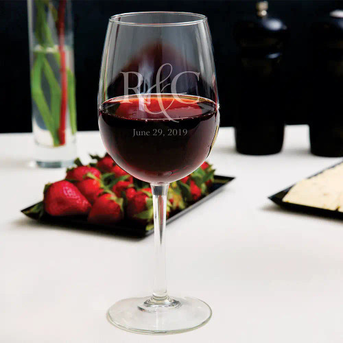 Couple’s Wedding Personalized Wine Glass