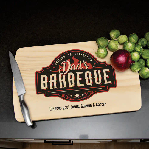 Personalized cutting board for dad