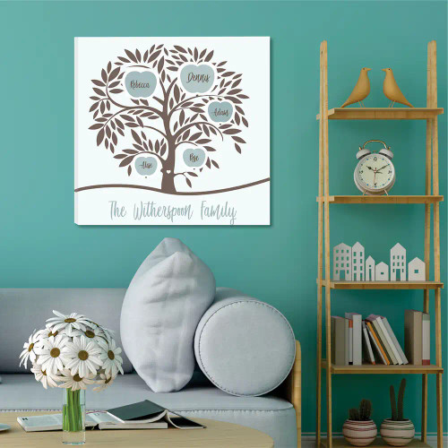 Apple of my Eye Personalized wall Canvas with family member names