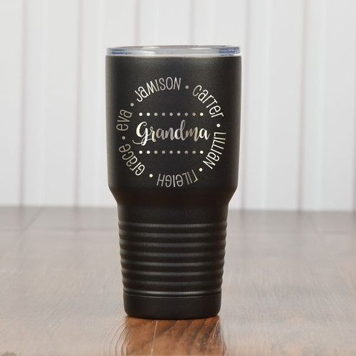 Grandma’s Black Personalized Travel Tumbler