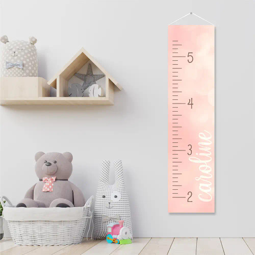 Personalized growth chart is a cute way to track how your little girl grows.