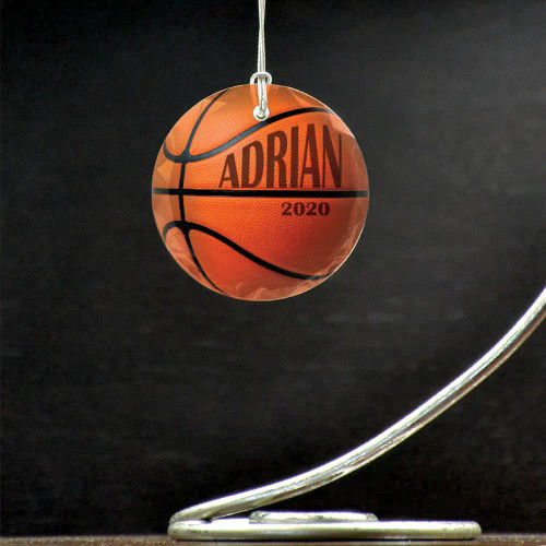 Personalized basketball christmas ornament is a perfect keepsake ornament for the basketball player in your life.