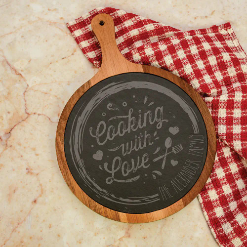 Custom Round Cutting Board - Cooking With Love
