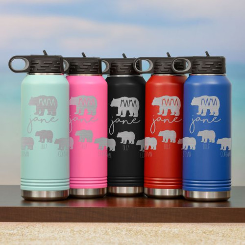 Mama Bear Personalized Water Bottle